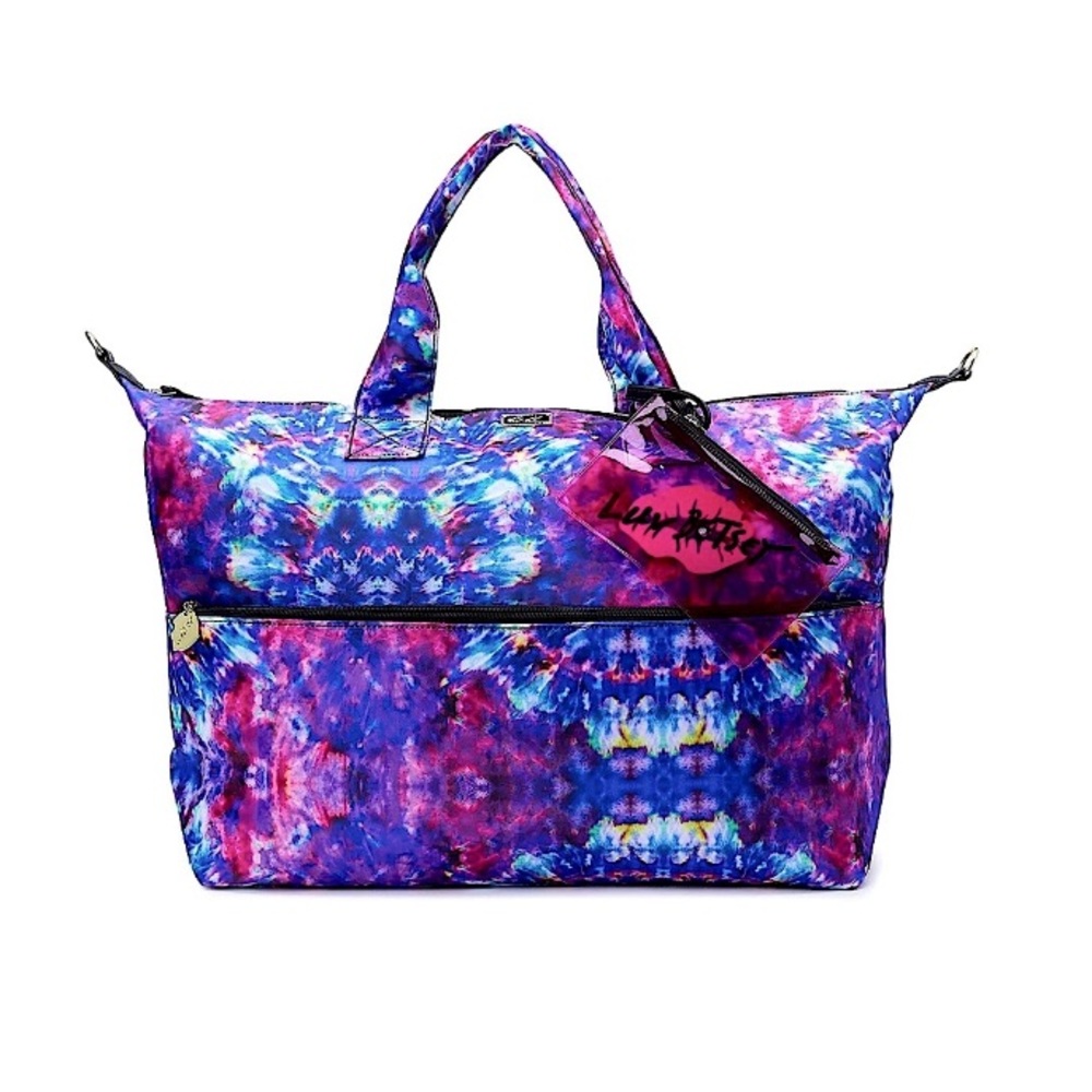 Betsey Johnson MARLY Purple Tie Dye Weekender with Pouch